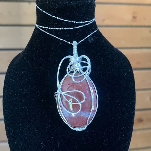 Handcrafted Red Jasper Sterling Silver Pendant - Picture 5 of 6